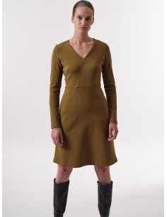 ABITO TUBINO IN COTONE BIOLOGICO "ETUI" - OLIVA