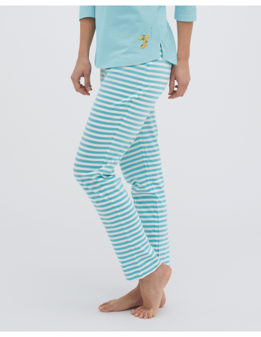 PANTALONE PIGIAMA LUNGO IN COTONE BIOLOGICO...