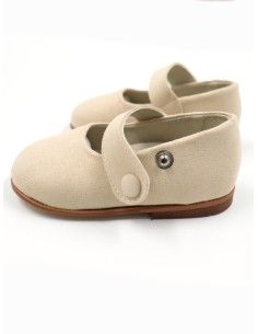 BALLERINE BABY CON SUOLA - NATURALE 2