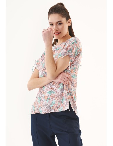 BLUSA IN 100% ECOVISCOSA "COLOUR FLOWER"