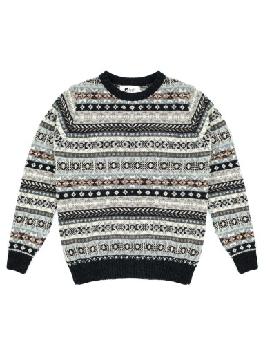 MAGLIONE UOMO SCOZZESE IN 100% LANA VERGINE "FAIRISLE ALLOVER"