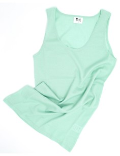 CANOTTA DONNA IN LANA E CASHMERE "CASHMERINO" - MENTA 2