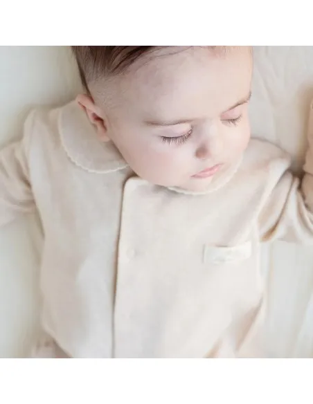 TUTINA  IN MORBIDO COTONE NATURALE NON TINTO APERTURA DAVANTI