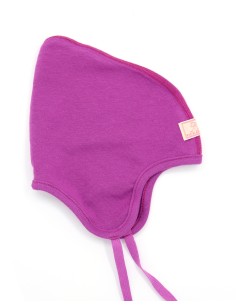 BERRETTO BIMBI IN COTONE BIOLOGICO "ZOE" - VIOLA