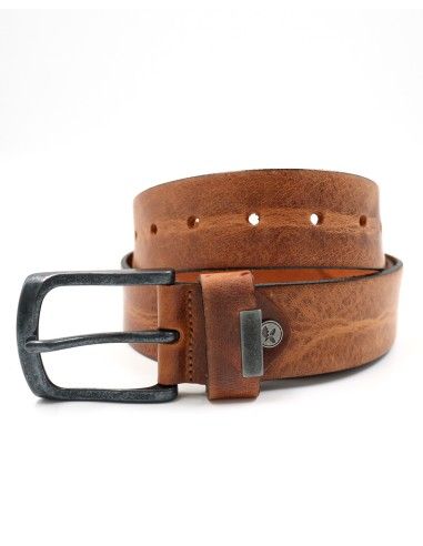 CINTURA UOMO IN CUOIO A CONCIA VEGETALE "ROBIN"