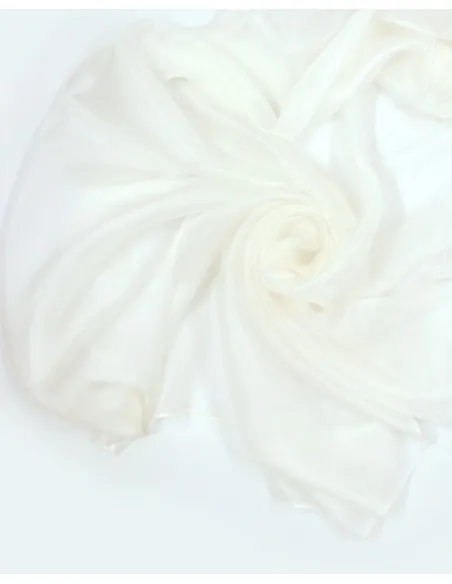 STOLA 180X110 CM IN PURA SETA CHIFFON "ALESSIA"