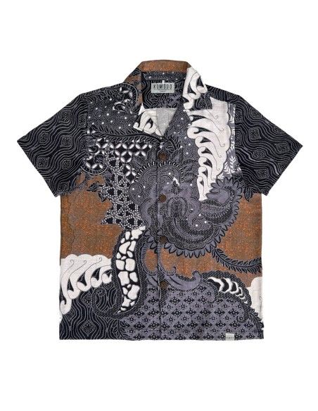 CAMICIA UOMO IN COTONE BIOLOGICO BATIK "SPINDRIFT"