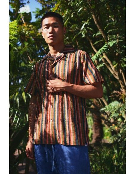 CAMICIA UOMO LEGGERA IN COTONE BIOLOGICO "SPINDRIFT WAVE"