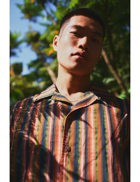 CAMICIA UOMO LEGGERA IN COTONE BIOLOGICO "SPINDRIFT WAVE"