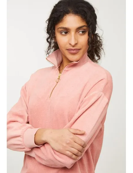 FELPA IN SPUGNA VELOUR DI COTONE BIOLOGICO VEGAN E GOST "HOSTA"