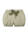 SHORTS BIMBA IN MUSSOLA DI COTONE BIOLOGICO CON FIOCCO
