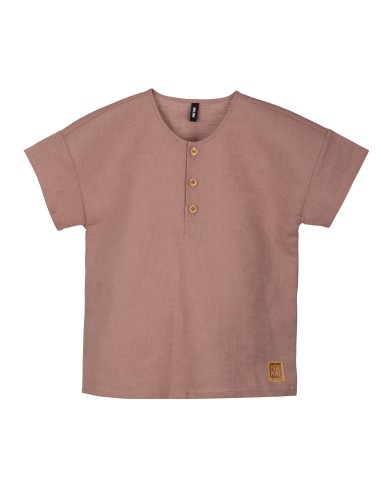 T-SHIRT A SERAFINO IN COTONE BIOLOGICO E LINO