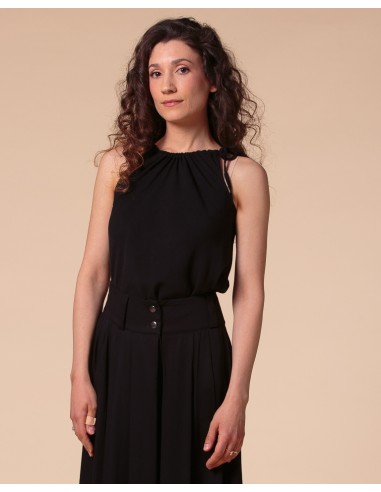 CANOTTA IN 100% BAMBU' SATIN CON SPALLINE SOTTILI