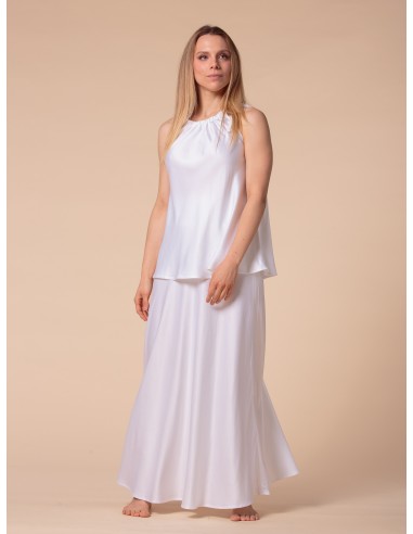 CANOTTA IN 100% BAMBU' SATIN CON SPALLINE SOTTILI