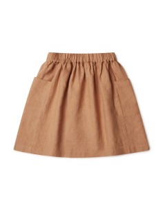 GONNA IN PURO LINO BIOLOGICO "GAIA" - BLU 2