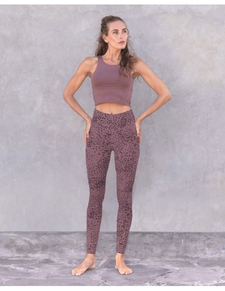 LEGGINGS YOGA ALLOVER IN COTONE BIOLOGICO "SUSAN"