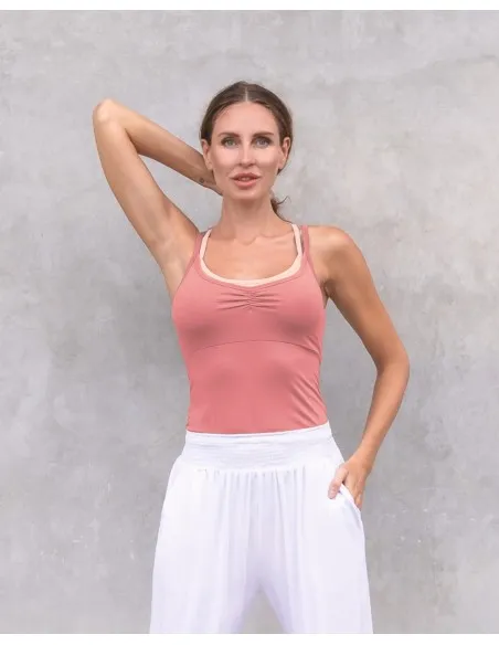 CANOTTA YOGA DOPPIA  IN COTONE BIOLOGICO  "SOFIA"