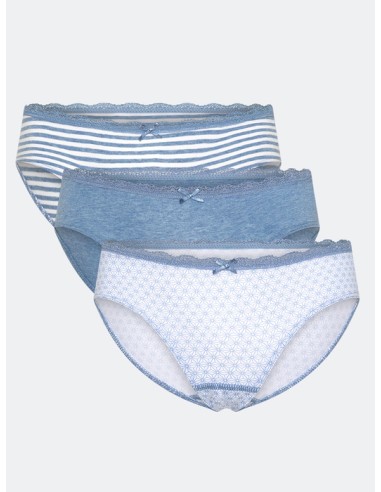 CONFEZIONE 3 PEZZI SLIP BIMBA IN COTONE BIOLOGICO