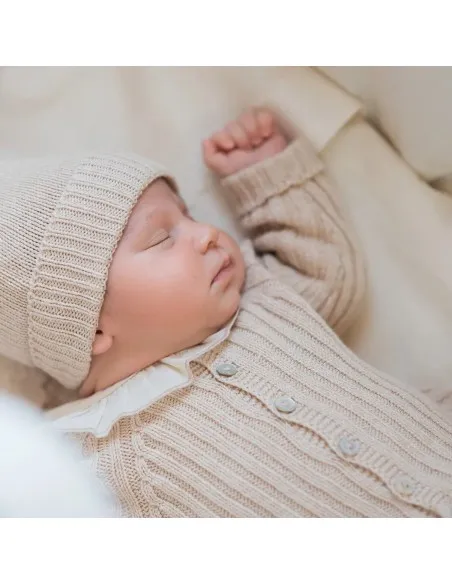 CARDIGAN BABY IN COTONE BIOLOGICO NATURALE NON TINTO