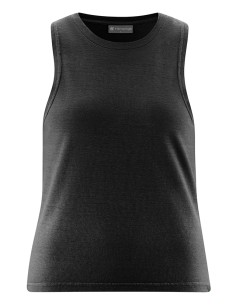 TOP SMANICATO IN CANAPA E COTONE BIOLOGICO - NERO