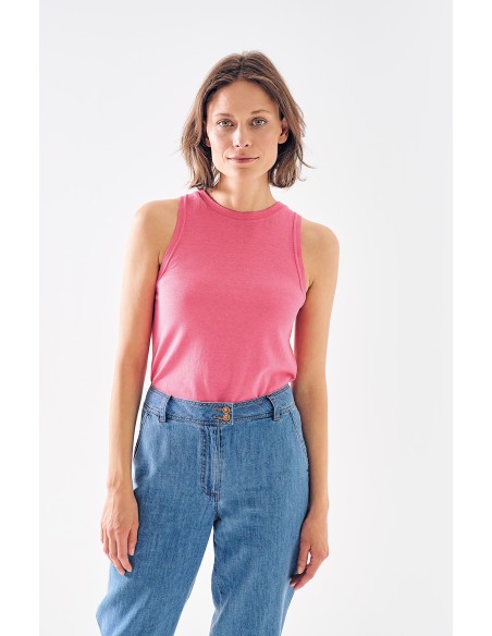 TOP SMANICATO IN CANAPA E COTONE BIOLOGICO