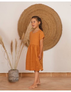 ABITO BIMBA IN 100% LINO BIOLOGICO "OVERSIZED"