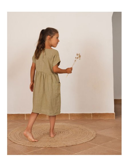 ABITO BIMBA IN 100% LINO BIOLOGICO "OVERSIZED"