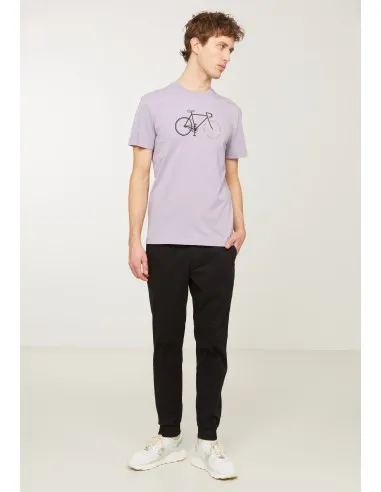 T-SHIRT IN COTONE BIOLOGICO GOTS E VEGAN "AGAVE BIKE LETTERS"