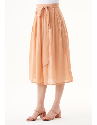 GONNA LUNGA IN CREPE DI 100% COTONE BIOLOGICO