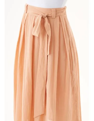 GONNA LUNGA IN CREPE DI 100% COTONE BIOLOGICO