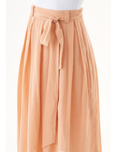 GONNA LUNGA IN CREPE DI 100% COTONE BIOLOGICO