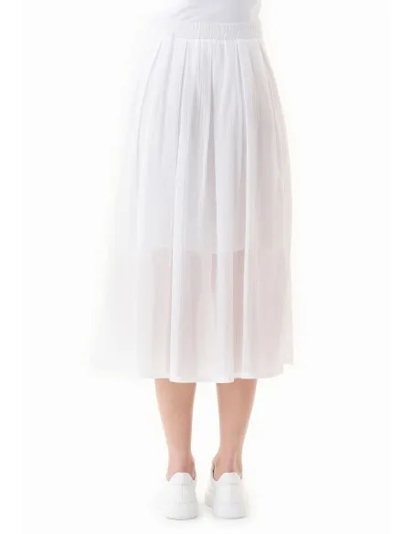 GONNA LUNGA IN CREPE DI 100% COTONE BIOLOGICO