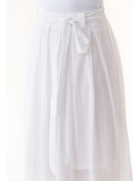 GONNA LUNGA IN CREPE DI 100% COTONE BIOLOGICO