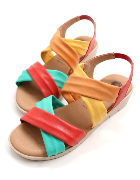 SANDALO IN PELLE RICICLATA "AURA"