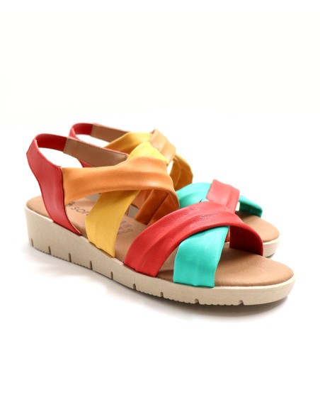 SANDALO IN PELLE RICICLATA "AURA"