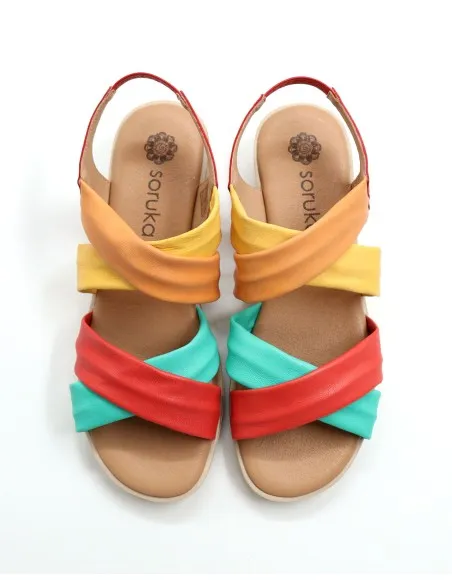 SANDALO IN PELLE RICICLATA "AURA"