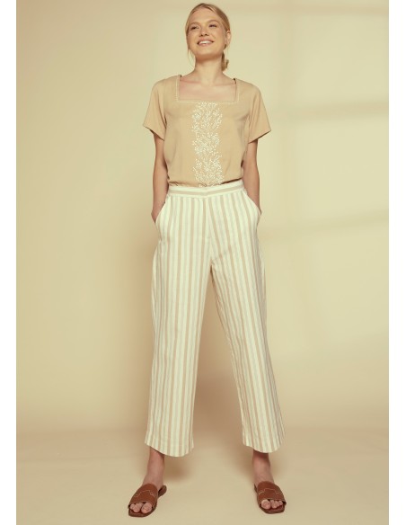 PANTALONE IN COTONE BIOLOGICO "EMERSON STRIPE"