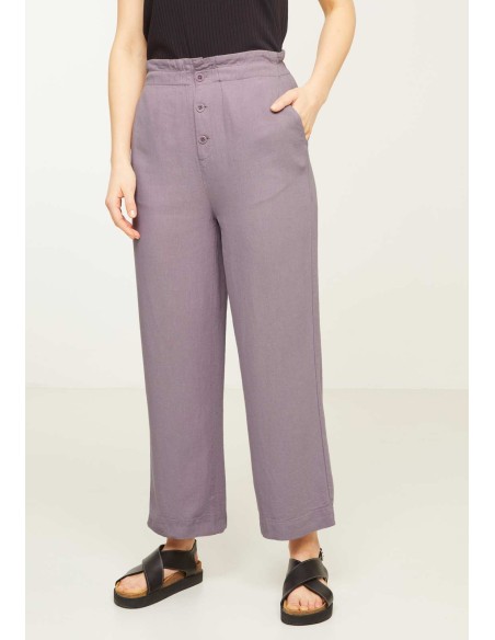 PANTALONI AMPI IN LINO E ECOVERO "LIRIOPE"