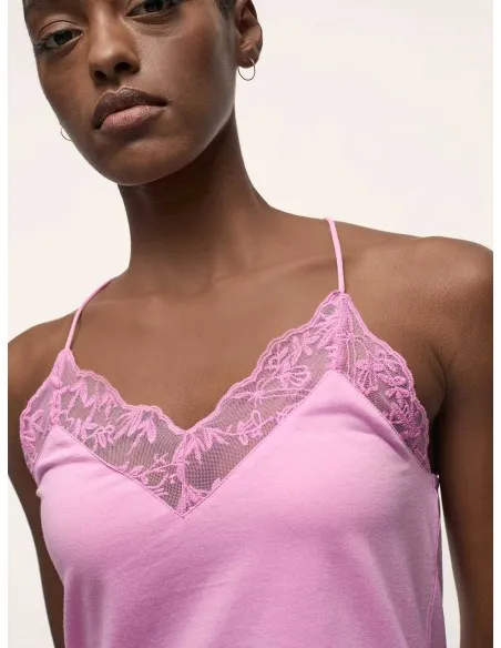 TOP IN PIZZO DI COTONE BIOLOGICO