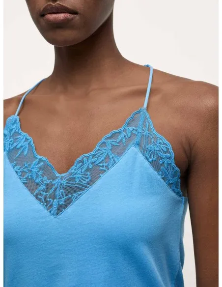 TOP IN PIZZO DI COTONE BIOLOGICO