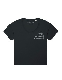 T-SHIRT DONNA LIMITED EDITION "OUTFITOFDEDDEY" - NERO