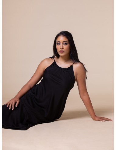 ABITO LUNGO CON SPALLINE SOTTILI IN 100% BAMBU'...