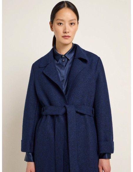 CAPPOTTO IN 100% LANA CON CINTURA