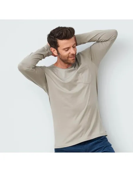 T-SHIRT BASIC IN COTONE BIOLOGICO MANICHE LUNGHE "JAMES"