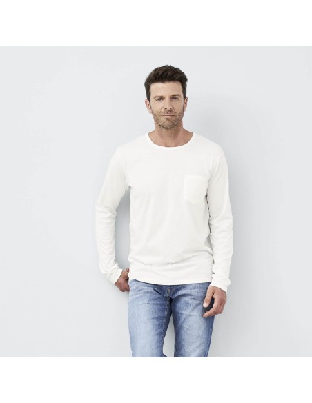 T-SHIRT BASIC IN COTONE BIOLOGICO MANICHE LUNGHE "JAMES"
