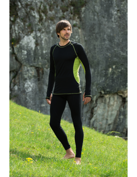 PANTALONE TERMICO IN LANA-SETA SPORT UOMO