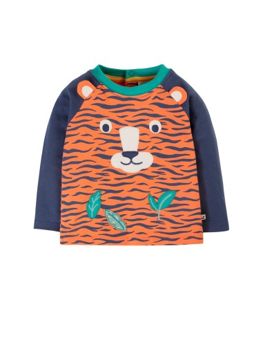 MAGLIA A MANICHE LUNGHE IN COTONE BIOLOGICO "TIGRE"