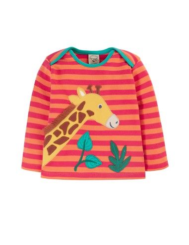 MAGLIA A MANICHE LUNGHE IN COTONE BIOLOGICO "GIRAFFA"