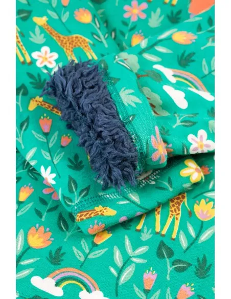 FELPA/GIACCA IMBOTTITA IN PELLICCETTA DI COTONE BIOLOGICO "GIRAFFA"