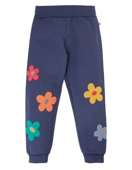 PANTALONI TUTA IN 100% COTONE BIOLOGICO "FLOWERS"